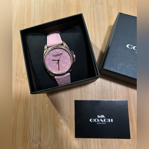 Coach Greyson Watch With 36mm Pink Coach Signature Face & Pink Leather B… - Picture 5 of 6